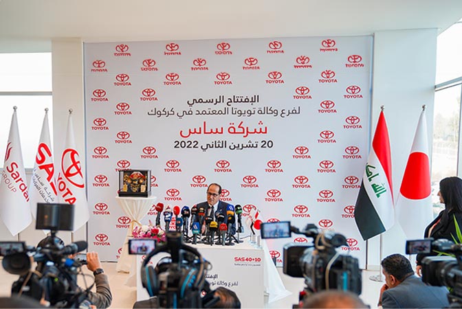 SAS Company opens a Toyota Dealership in Kirkuk
